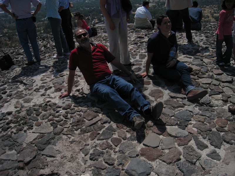 Mexico Pyramids - Mexico City 2009 0460.jpg - A trip to the Teotihuacan area of Mexico to visit the pyramids. A vast complex and a great climb to the top. This was followed by lunch in a cave, then a visit to the historical center of Mexico City. March 2009.
